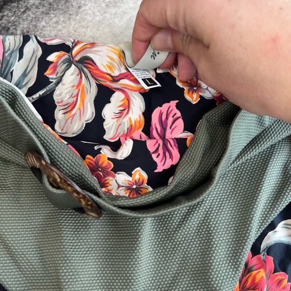 Maaji Pique Whitney High Rise High Leg Belted Pine Green Bikini Bottoms - Picture 7 of 7